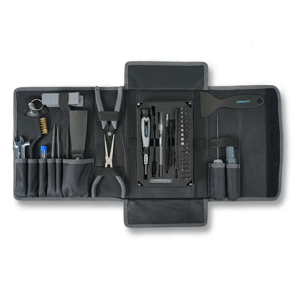 Creality Official 3D Printer Tools Kit, 74 Pcs in 1 3D Printing Tool Wrap Kit 3D Printer Repair Accessories