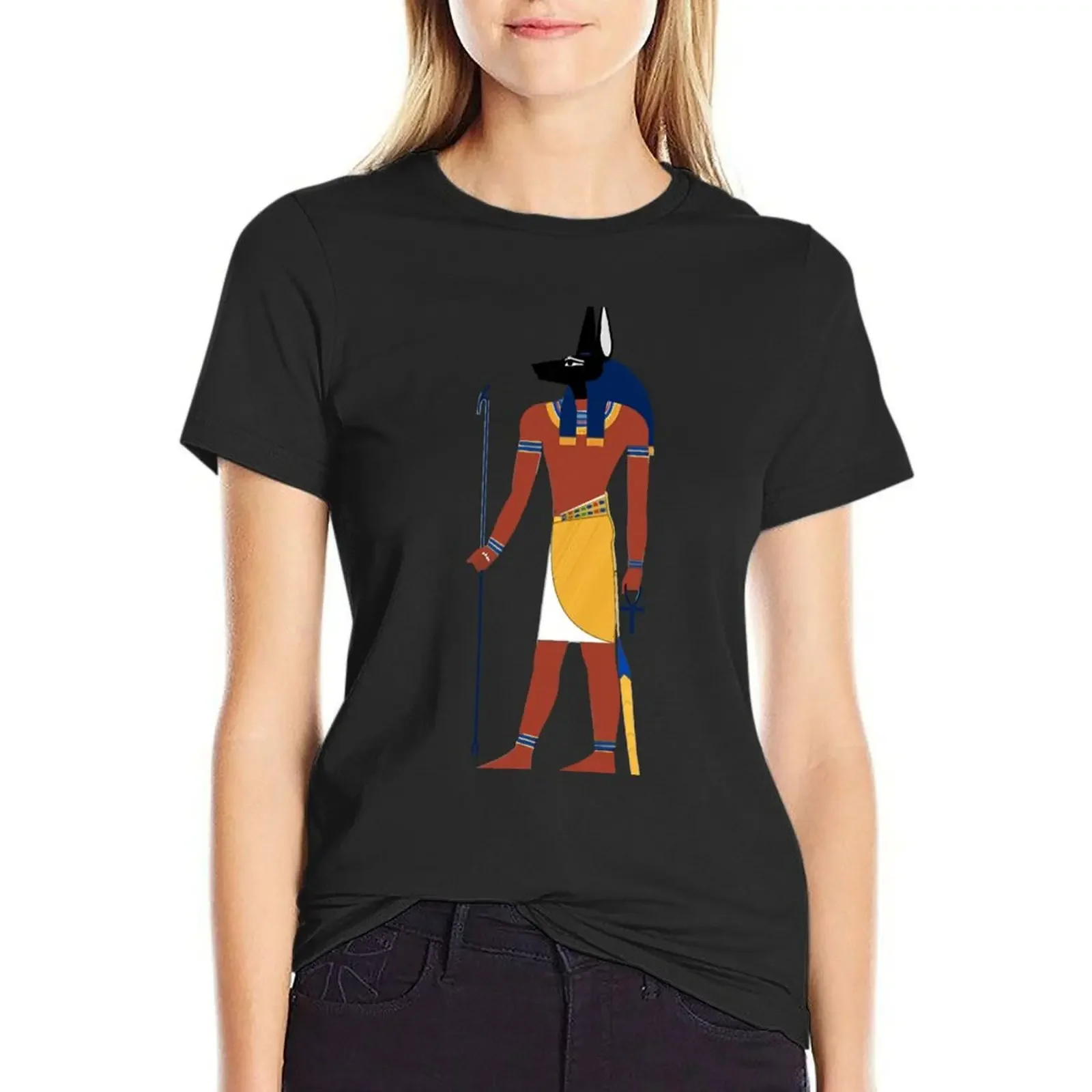 

Anubis T-Shirt customs aesthetic clothes oversized female Women's clothing
