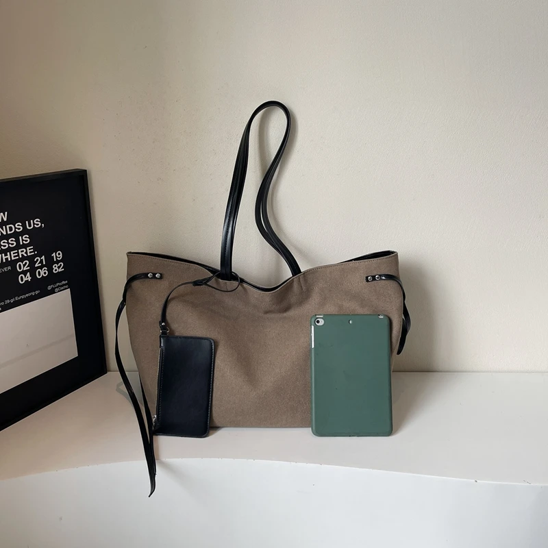 Casual Vintage frauen Schulter Tasche Mode Weibliche Leinwand Tragbare Handtaschen Große kapazität Reise Laptop Tragetaschen für dame – Detail 10