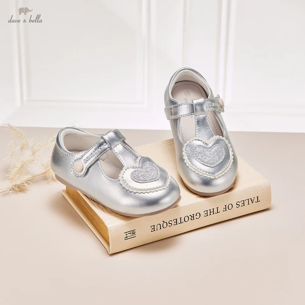 Dave Bella Leather Shoes For Girls Autumn Kids' Flats And Dress Shoes Spring Princess Elegant Children Anti Slip Party DB3262623
