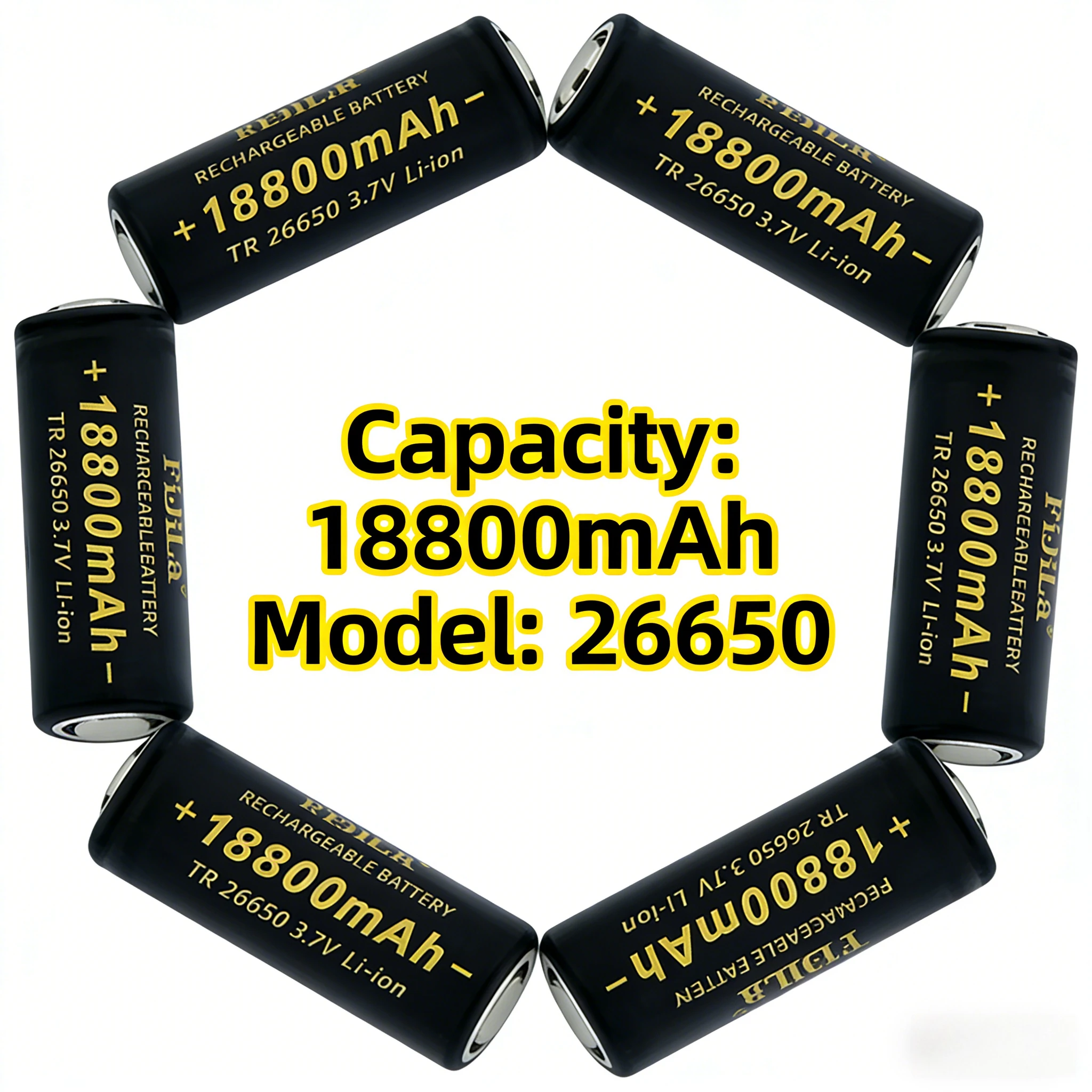 

26650 High Power Rechargeable Battery 18800mAh Lithium for LED Flashlight Outdoor Adventure Survival Gear Battery Pack