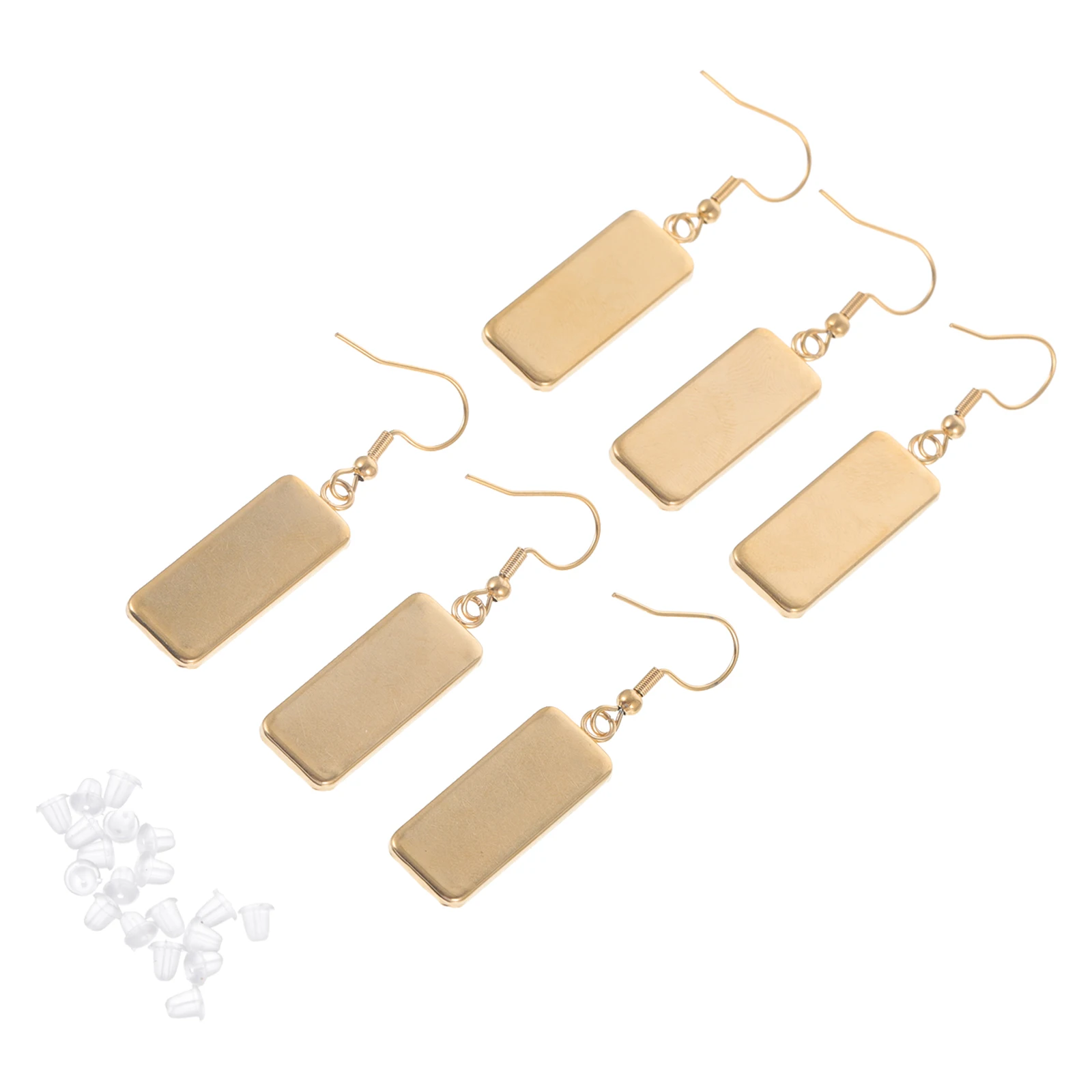 

6pcs Stainless Steel Diy Earring Blank Pendant Durable Premium Materials Stylish Elegant Simple Unique Chic Hard Earrings Making