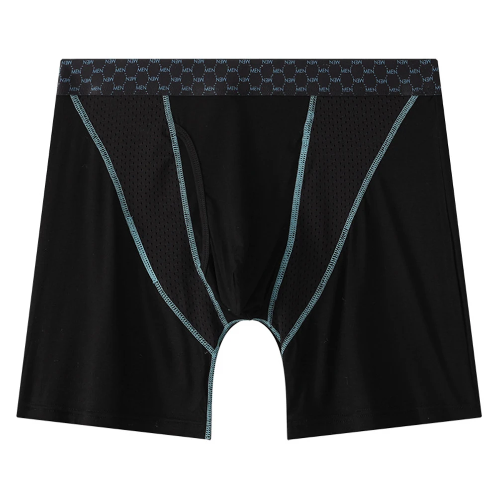 

Black Boxers Shorts Comfortable Mens Underpants Underwear Long Leg Boxers Elastic Waistband Low Rise Elasticity