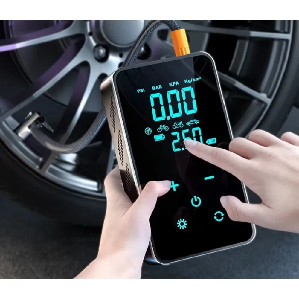 Car Wireless Air Pump 150psi Touch Screen Portable Electric Tire Inflation For Car Bicycle Motorcycle Air Compressor Inflator