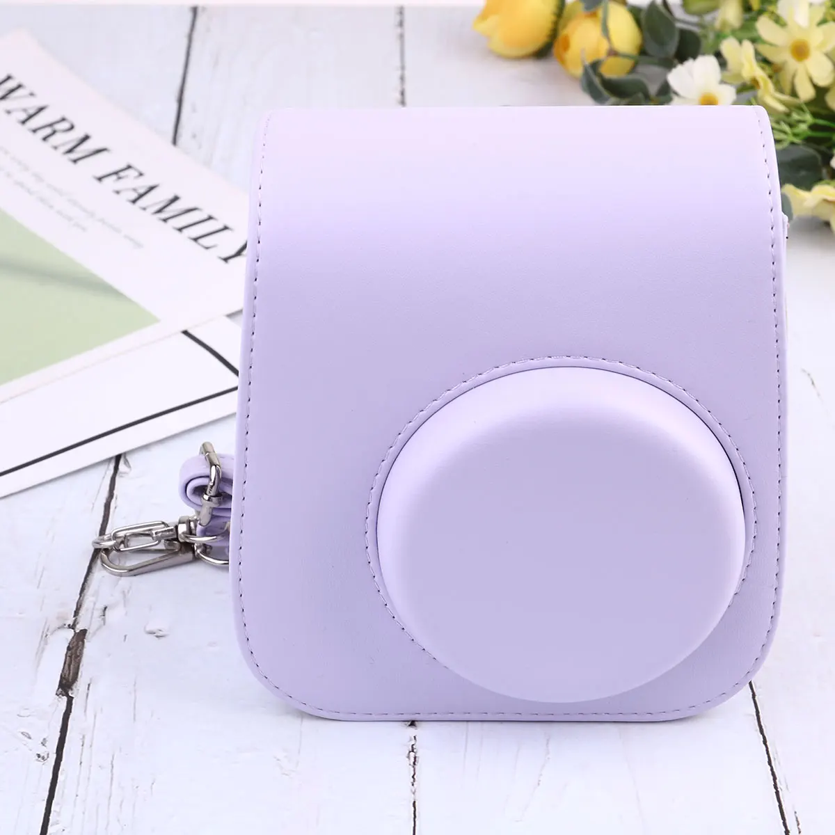 

Stylish Camera Bag Crossbody Shoulder Bag Fashion Portable PU Handbag Compatible for Fujifilm Mini 11 (Purple)