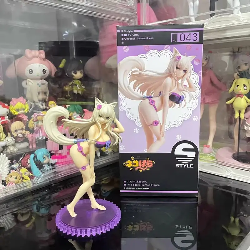 

In Stock Genuine Nekopara Coconut‌ Swimsuit Ver. 1/12 Scale Painted Figure Cute Catgirl Model Toy Collectibles Desktop Ornaments