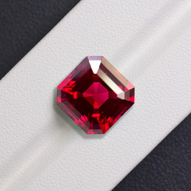 Lab Grown Ruby Gemstone Asscher Cut Pigeon Blood Red VVS1 DIY Jewelry Making Materials Multiple Shapes Selectable Certificate