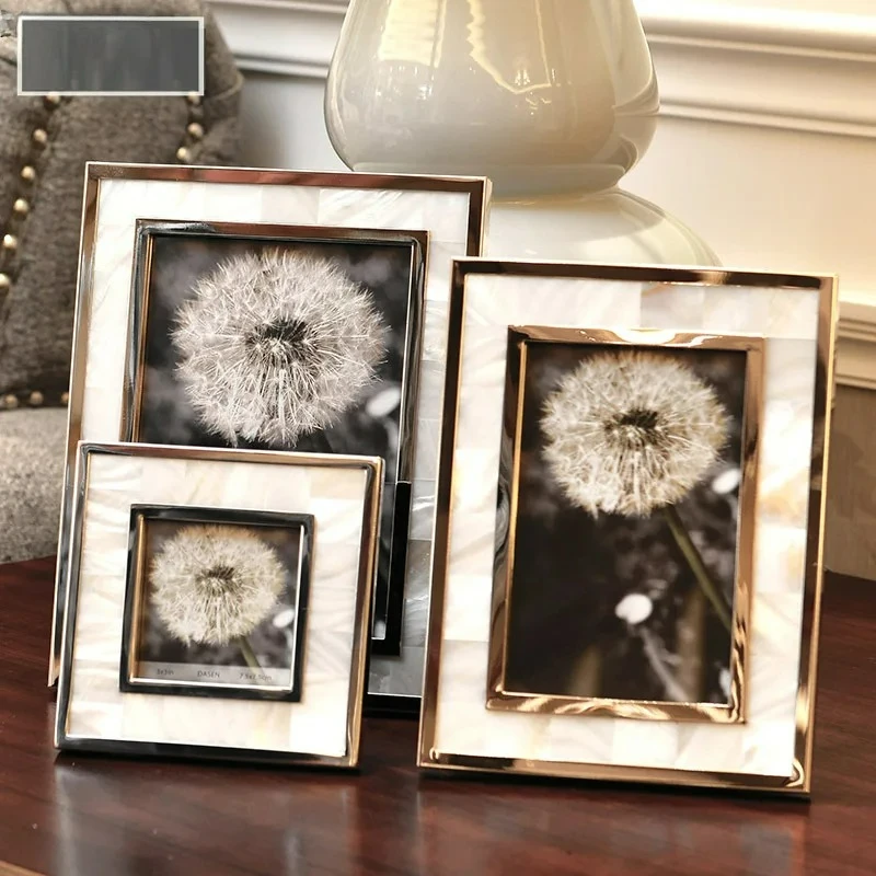 Classical European Alloy Photo Frame 6/7 Inch Dressing Table Bedside Table Desktop Home Photo Frame Decoration Wedding Gala Gift