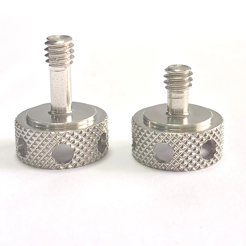 1pcs Stainless Steel 1/4 Inch 6 Holes Is Hollowed Out Knurled Hand Screw for Camera Tripod and Accessory Mounting and Adjustment
