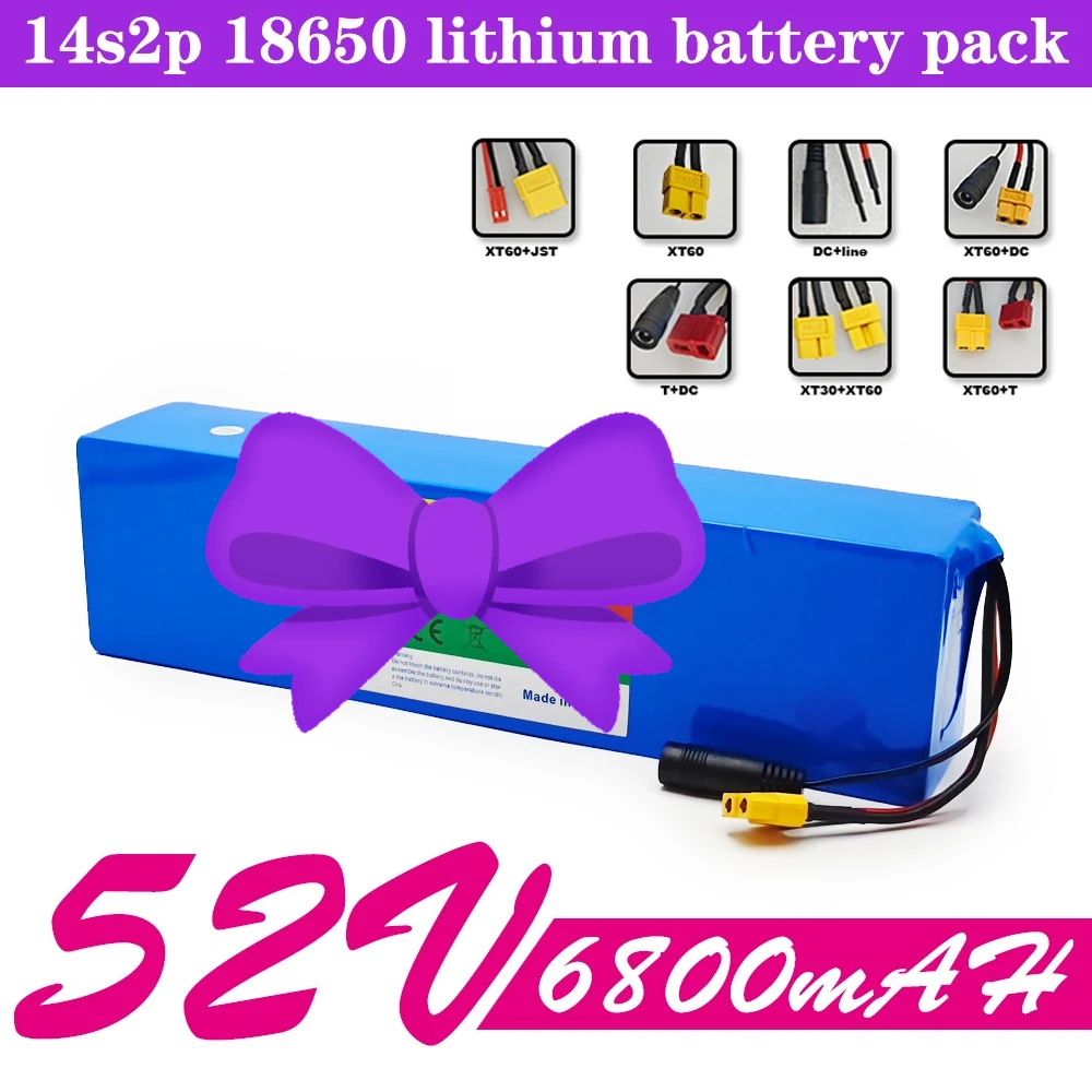 

14S2P battery pack, with BMS, for Various transport vehicles 52V 6800mAh 18650 rechargeable battery