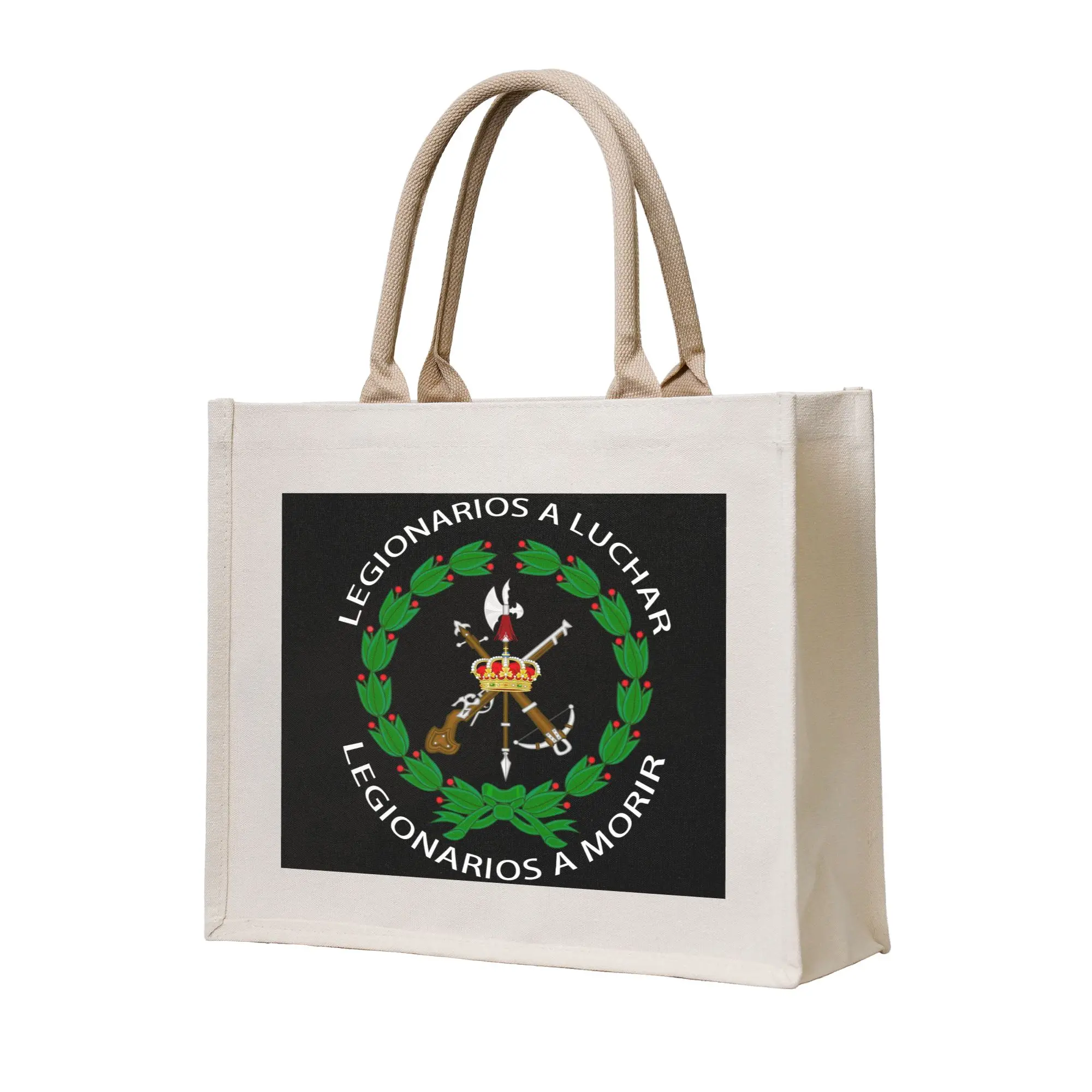 

Сумка для покупок в испанском стиле с гербом Испании, женская, портативная, большой вместимости, для продуктов, шоппер-тоут