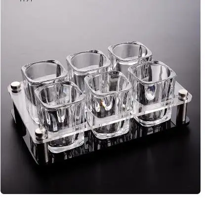 Acrylic Cup Holder White Wine Glass Set Shot Storage Rack KTV Bar  Tumbler Holders