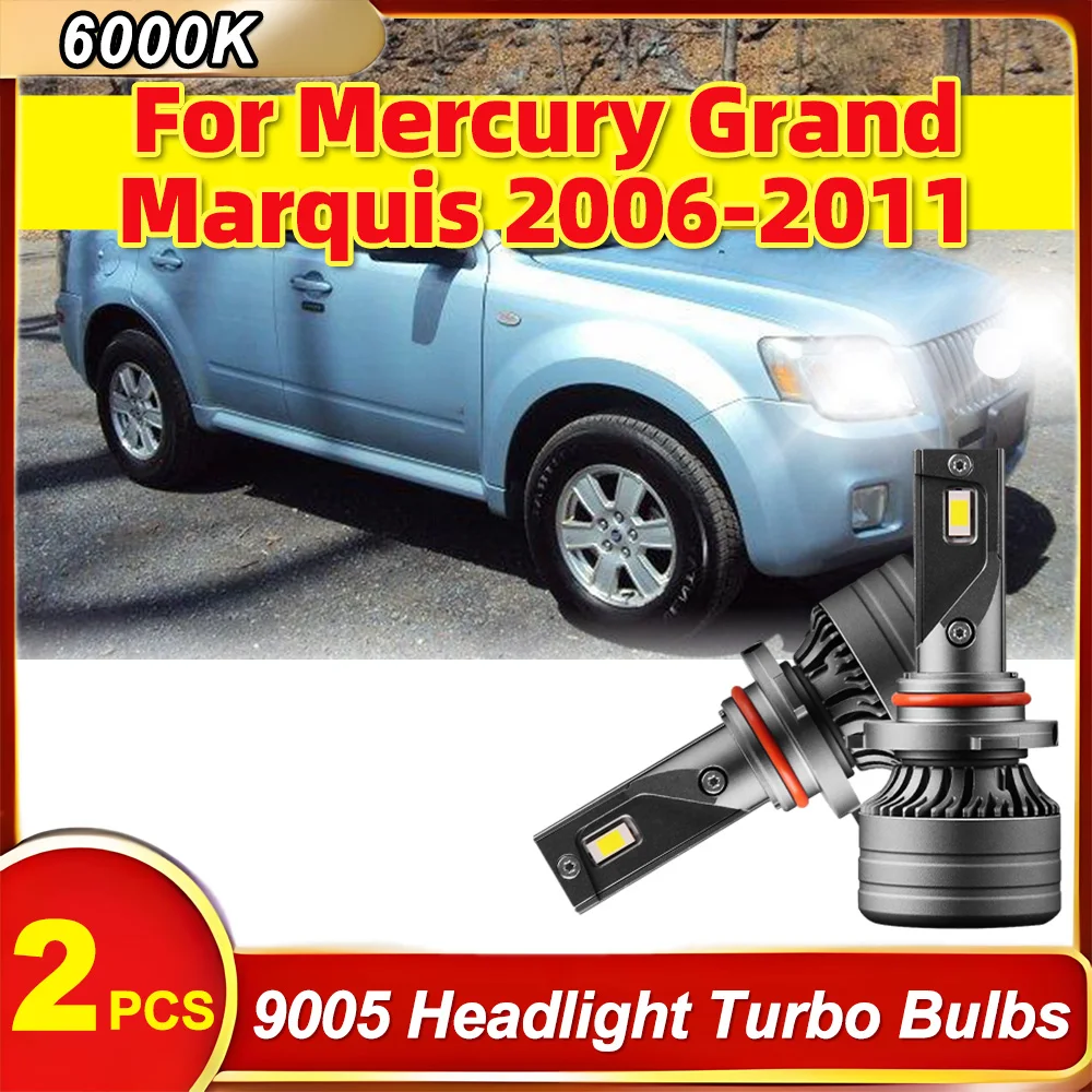 

2PCS 120W 9005 Headlight High Power Brightest Upgraded Plug And Play Turbo Lights 6000K 12V For Mercury Grand Marquis 2006-2011