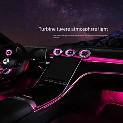 64 Colors LED Air Vents 4D Rotating Tweeter for Mercedes Benz 22 W206 C-Class Coupe AMG Interior Ambient Lights