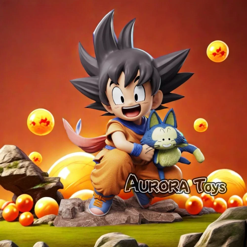 3.39in/10cm Anime Dragon Ball Z Figure Childhood Goku Figure Puaru Figure PVC Action Figures Collection Model Toys Gifts