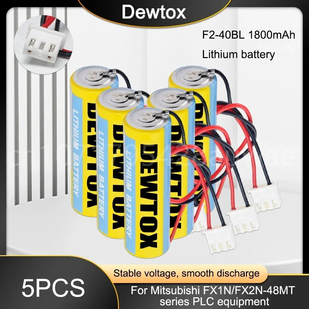 5 قطعة الأصلي F2-40BL ER6 AA 3.6 فولت 1800 مللي أمبير بطارية ليثيوم CNC PLC بطاريات يمكن أن تحل محل ER6C FX2N/1N مع المكونات البيضاء