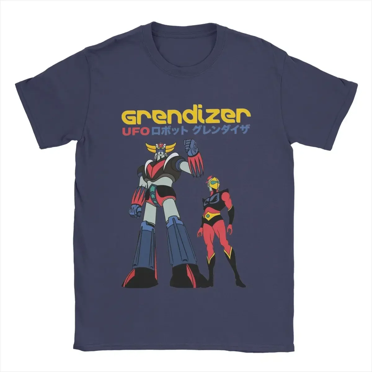 Casual Grendizer Ufo Robot T-Shirt Men Round Collar Pure Cotton T Shirt Short Sleeve Tees 6XL Tops