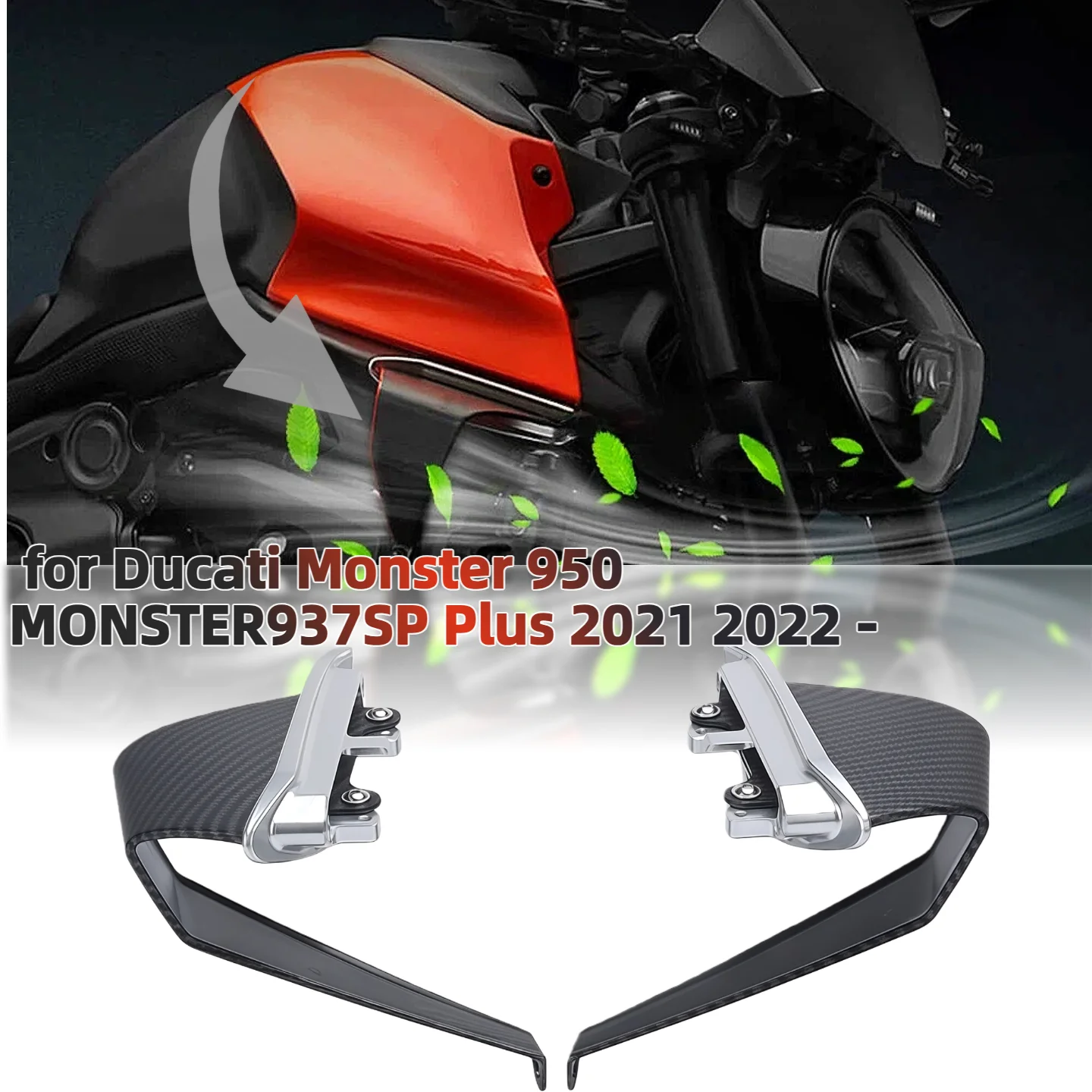 

Комплект накладки на обтекатель крыльев мотоцикла для Ducati Monster 950 937 SP Plus, сменные чехлы на ветровые плавники, аксесс