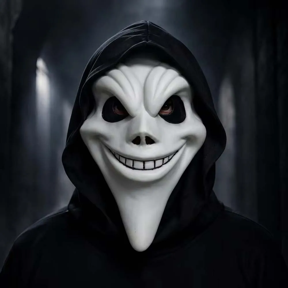 Scream Ghostface Mask Latex Horror Full Head Party Ghostface Mask Grimace Prank Cosplay Prop Hallowee Decor Party Supplies Gift