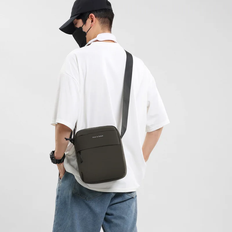 Picture 3: Lightweight, waterproof, large-capacity men's backpack, vertical square multi-functional crossbody travel backpack