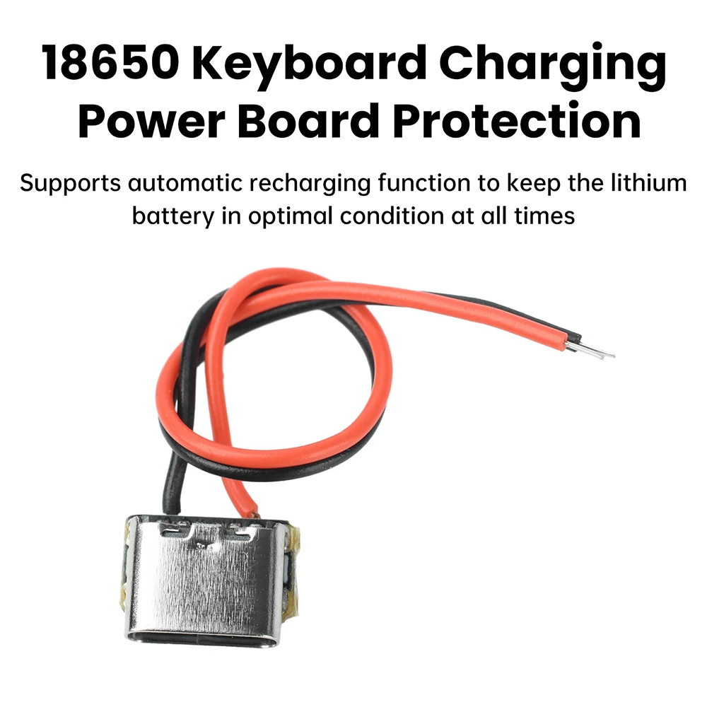1-20PCS Mini Li-Ion Battery Charging Pad 3.7V 4.2V 18650 Type-C Input Keyboard Power Plate With Protection / With 8cm Wire image 6