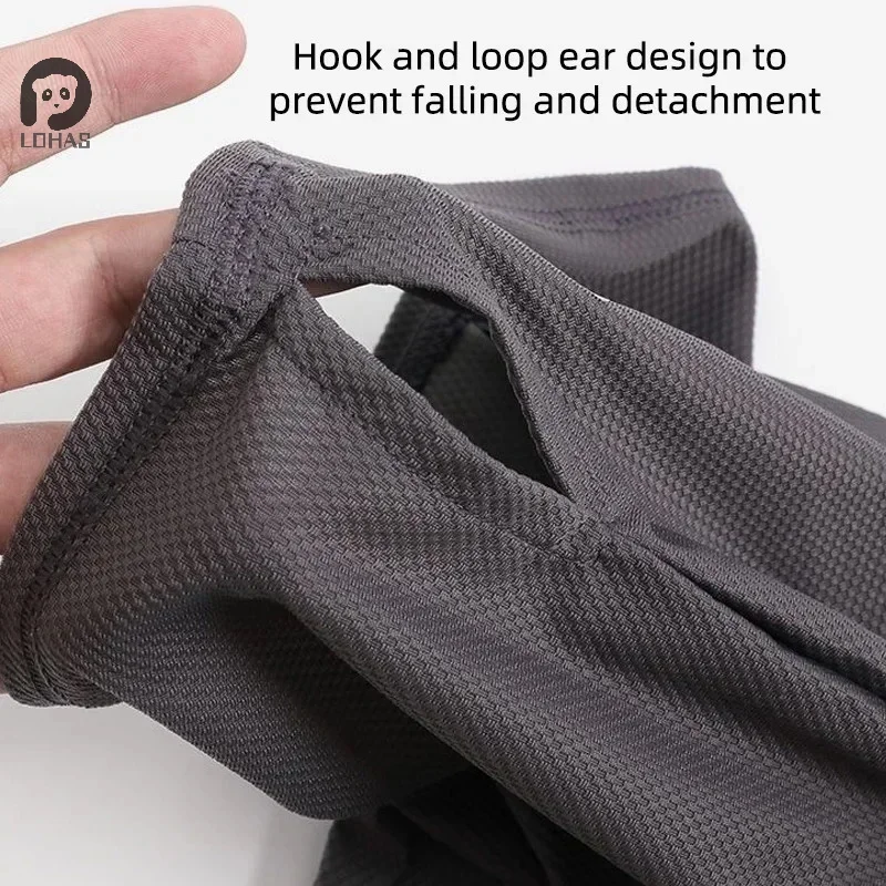 وشاح حريري ثلجي صيفي لركوب الدراجات في الهواء الطلق للرجال والنساء، غطاء وجه واقي من الشمس واقٍ من الأشعة فوق البنفسجية مع شريط للأذن، قناع لف الرقبة #5