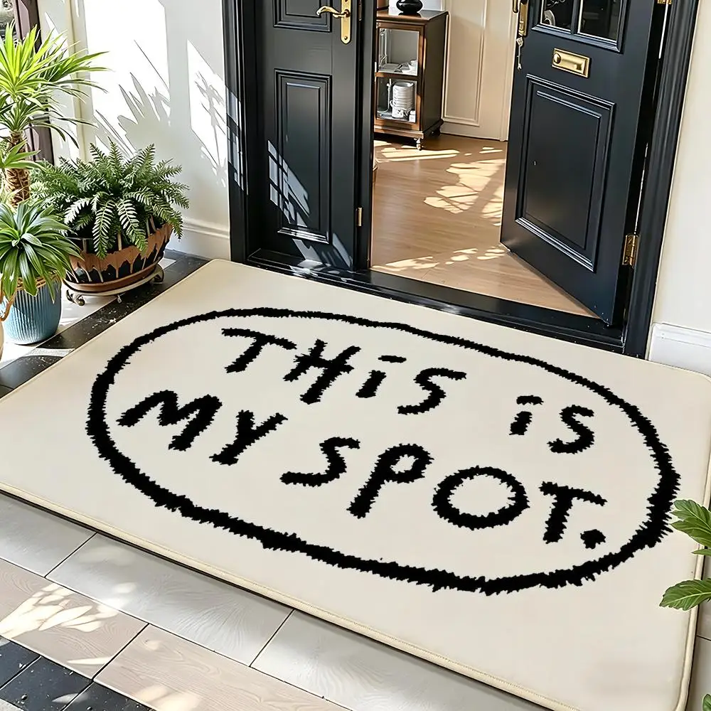 Cozy Reading Coffee Home Retro Typography Art Floor Mat Soft Flannel Non Slip Absorbent Entryway Bathroom Bedroom Garage