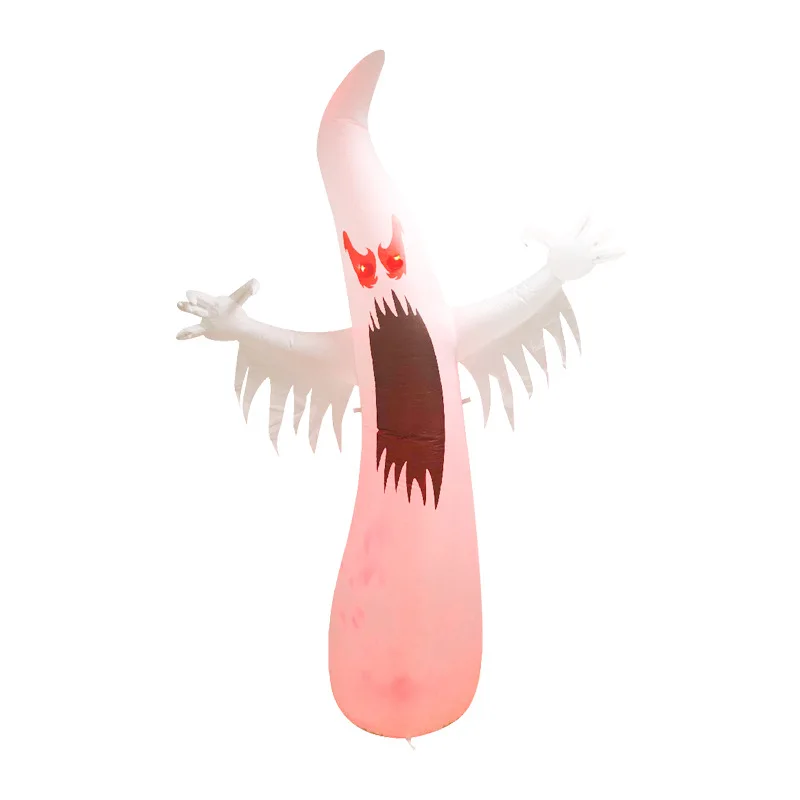 

Halloween Inflatable Ghost Festival Outdoor Holiday Garden Decoration LED Flame Light Ghost White Ghost Airmold Ornament