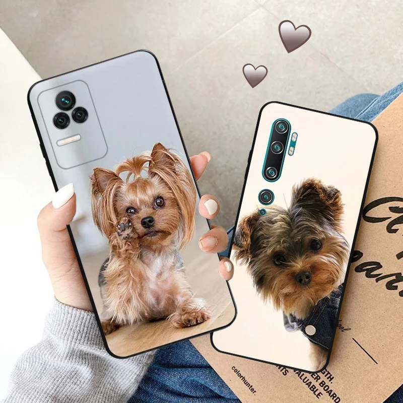 Soft Case for Redmi Note 11S 10S A3 10C 10A A3X Xiaomi 14 11T Pro 10T 10 11 Lite Yorkshire Terrier Dog Black Phone Cases Cover