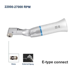 Dental Key Type Slow Low Speed Contra Angle Handpiece Stainless Steel Outer Water Spray 22000-27000 RPM Latch Chuck