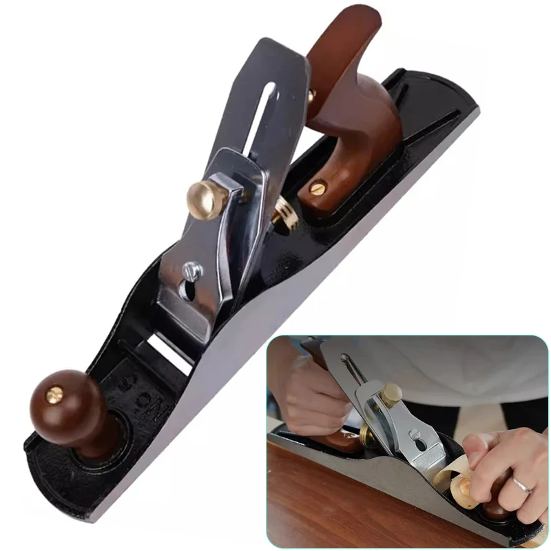 Steel Manual Woodworking Planer European Flat Bottom Planer Carpenter Trimming Chamfering Planer Diy Hand Tool Length 252mm