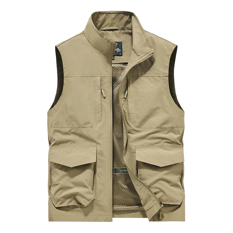 New Summer Vest  Outdoor Leisure Vest Men's New Multi-Pocket Breathable Outdoor Sports Coat Design Vest Men Fishing Jackets