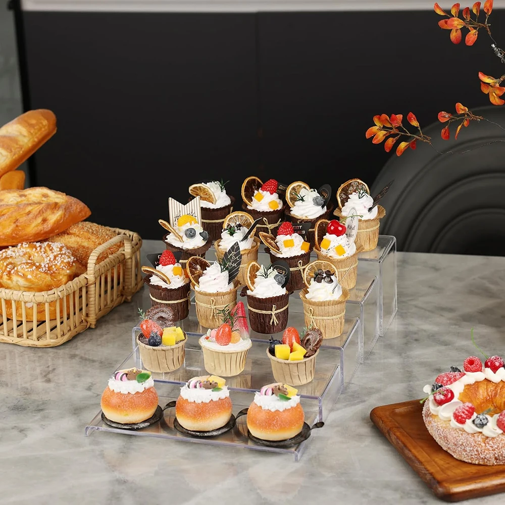 5 Pcs Acrylic Transparent Jewelry Bracelet Display Stand Organizer U Shape Perfume Holder Cupcake Rack Jewellery Organizer