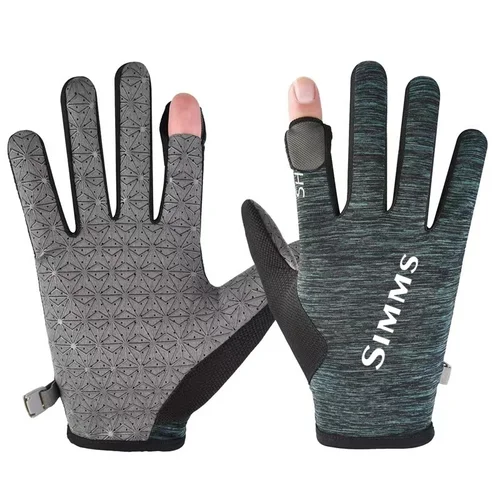 Imagen 2 del producto Nuevos Guantes de Pesca para Hombre, Protección Solar de Verano, Transpirables, Antideslizantes, de 3/5 Dedos, de Seda de Hielo, Elásticos y de Secado Rápido