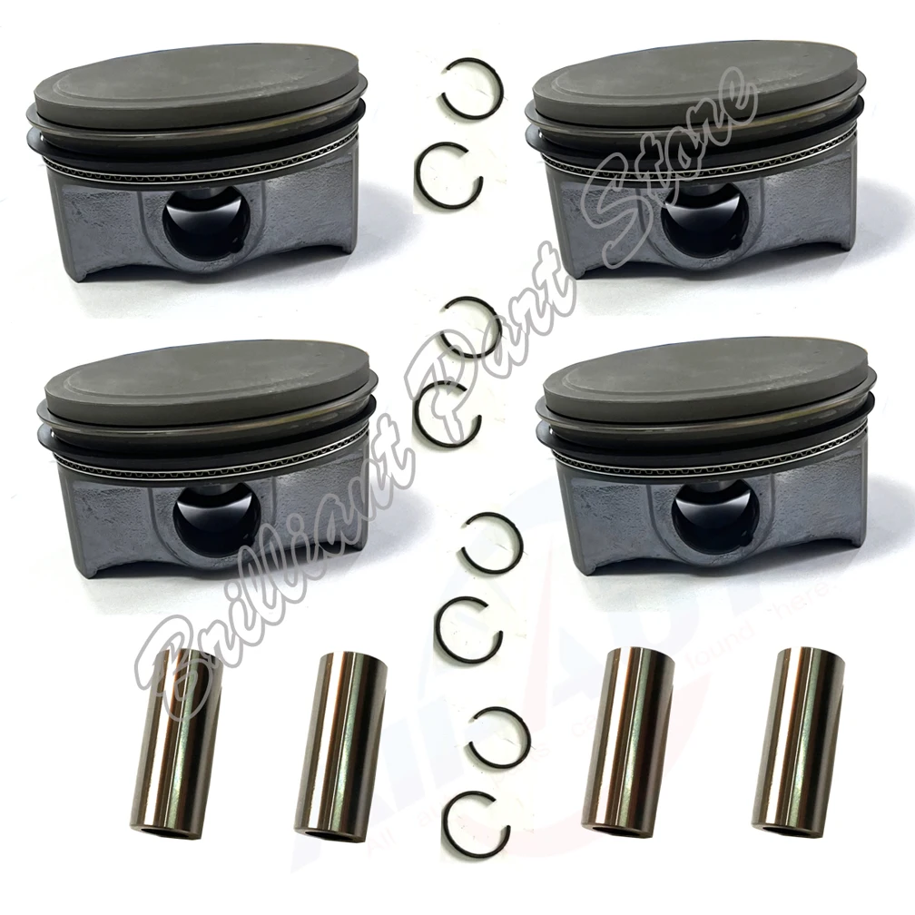 4pcs Engine Pistons W Rings and Pins Fit For Opel Vauxhall Corsa Astra Insignia Holden Cruze 1.6L Turbo A16LET Z16LET 08-17