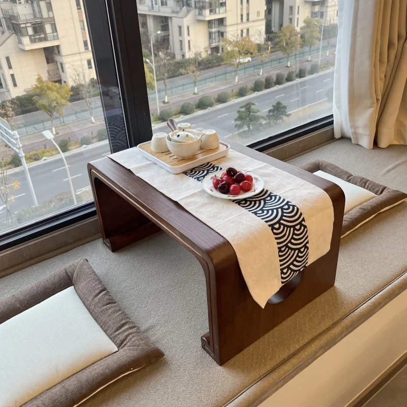 Office Mini Desk Balcony Solid Wood Japanese Lazy Tatami Coffee Table For Living Room Snack Laptop Corner Side Table in Home