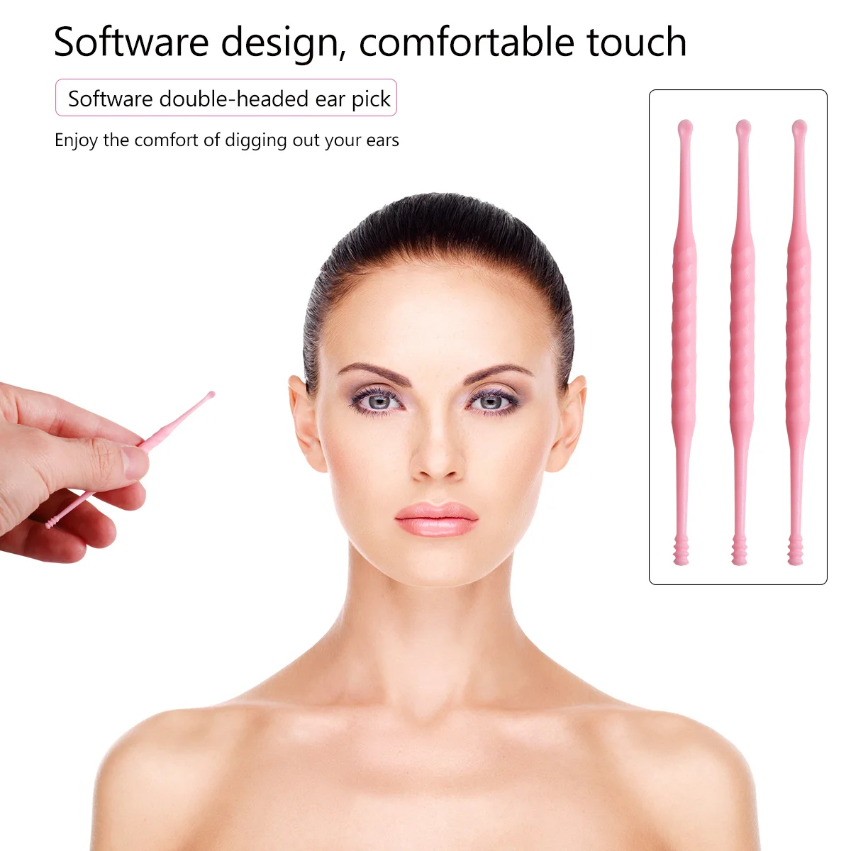 

20Pcs Disposable Ear Picks Smooth Dual Ends Plastic Ear Spoon Safe Non-Irritating Earwax Removal Tool Lightweight for Personal