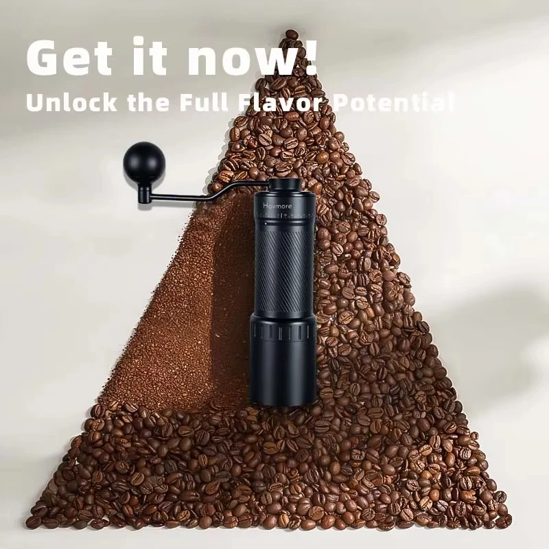 MG150C Manual Coffee Grinder 8-Core Ghost Tooth Titanium Burr 120-Step Adjustment for Precision External Calibration