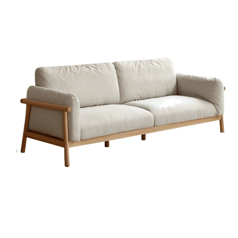 LMM all solid wood sofa modern simple living room oak sofa solid wood sofa combination