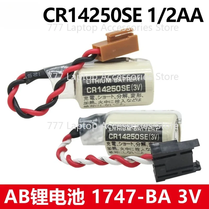 XXX  3pcs For FDK CR14250SE 3V 1/2AA Lithium Battery Compatible 1747‑BA For PLC Industrial Control Customizable Plug