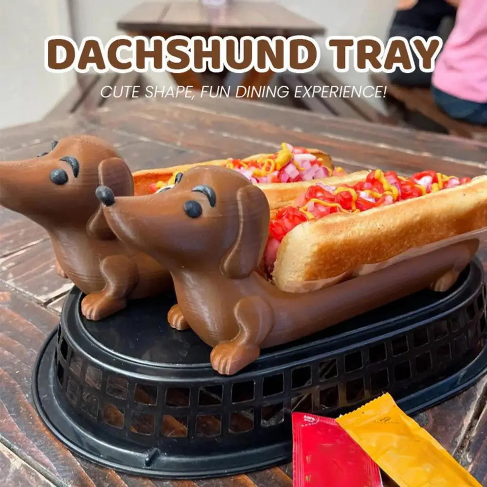 

Dachshund Tray Cute Puppy Shaped Hot Dogs Sushi Serving Plate Snack Serving Plate Cooked Food Platter Dachshund Lovers Gifts