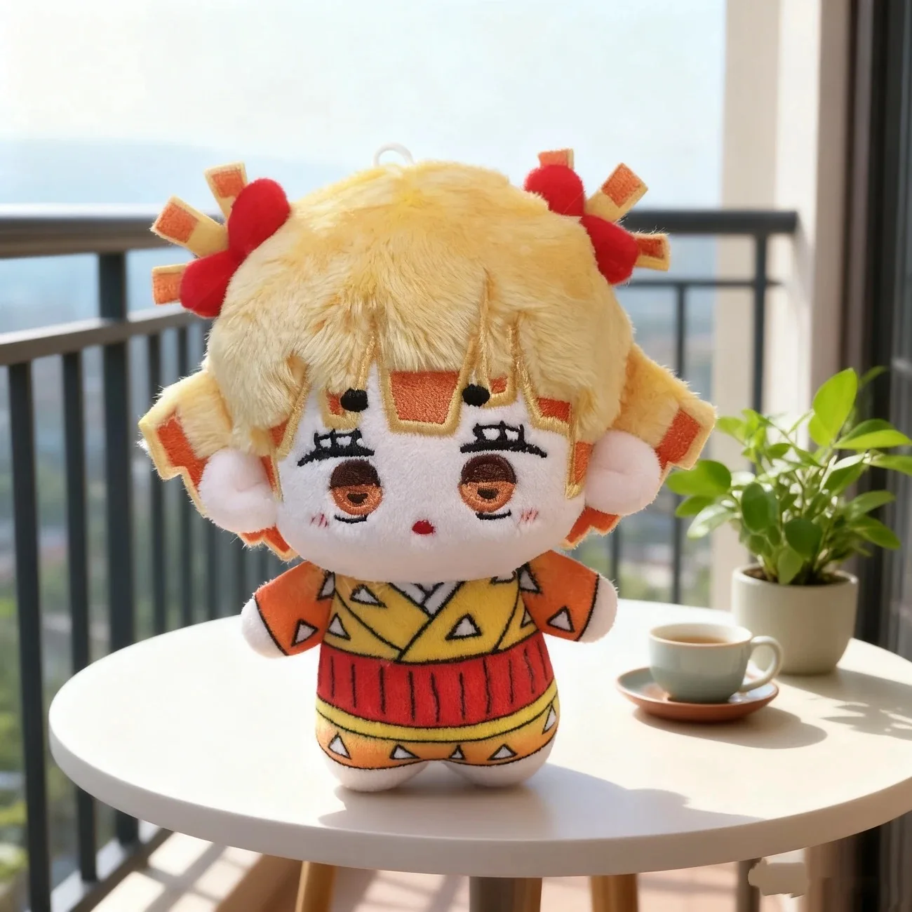 Boneka Cosplay Nunu Body Anime Plush Figure 10cm, Lucu, Berbahan Katun, Motif Ghost Killing Blade Good Charcoal Cure Lang Yi Help