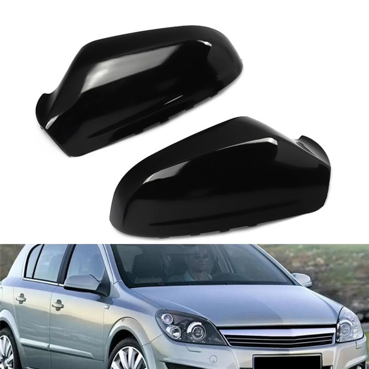 

6PCS Car Rearview Mirror Cover Cap Reversing Rear View Mirror Shell for Opel Astra H 2004-2009