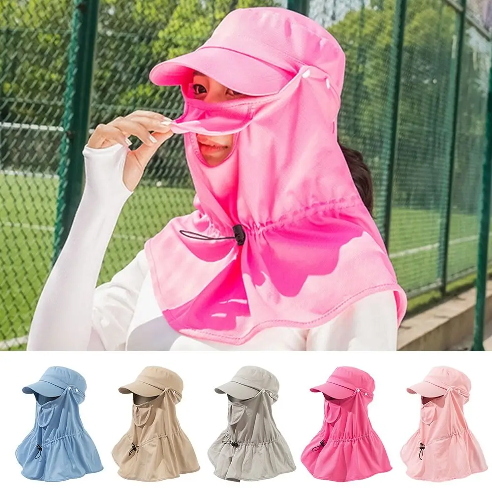 

Outdoors Breathable Women Sun Hat Full Face Neck Protection Dust-proof Sunscreen Cap Cycling Headwear Summer