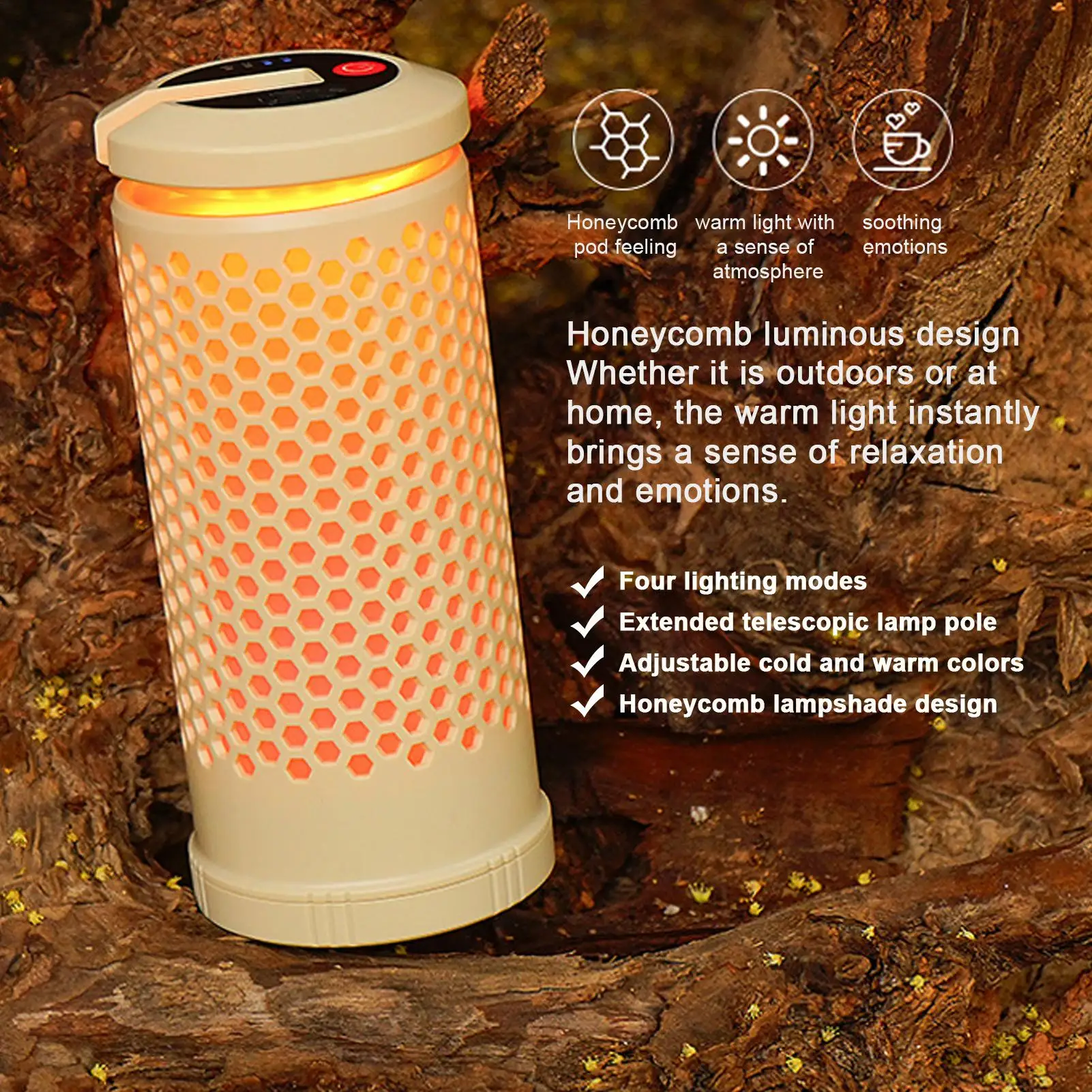 

Led Camping Lantern Camping LED Lantern 2600mAh Rechargeable Atmosphere Light Retractable Brightness For Tent Canopy Home