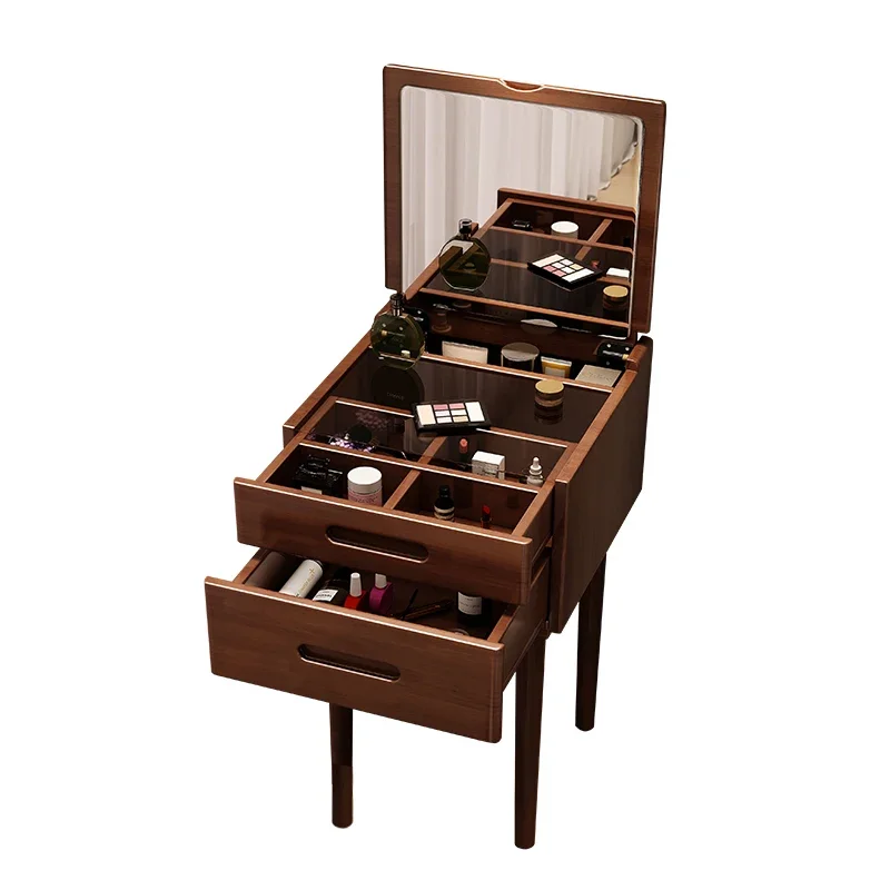 

Bedroom Solid Wood Mini Dressing Table Modern Simple Small Apartment Dresser Bedside Table