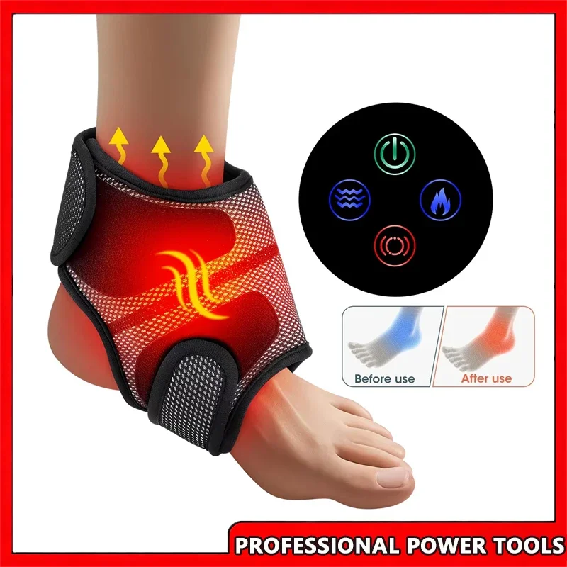 

Electric Ankle Foot Massager Vibration Hot Compress Smart Air Pressure Multifunctional Brace Support Relaxation Treatments