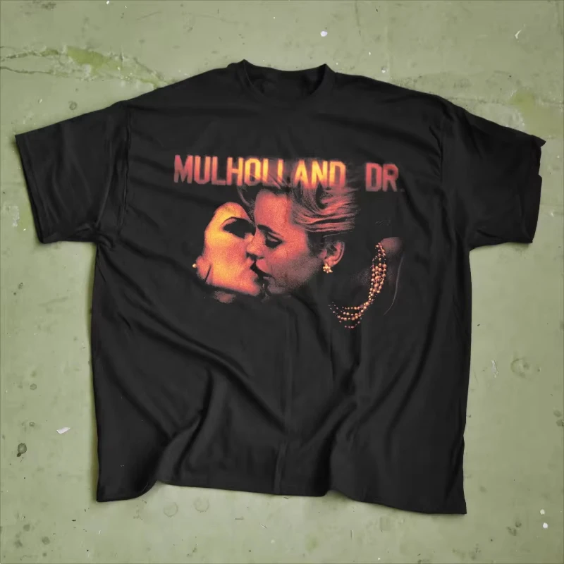 Summer Men's and Women's Loose Breathable T-shirt Top Mulholland Drive David Lynch Cult Film Graphic Short Sleeve Cotton Top