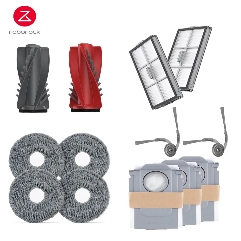 Originele Roborock Qrevo Curv 2 Pro Hoofd-/zijborstelafdekking Borstelfilter Bacteriostatische module Stofzak Mop Reserveonderdelen Optioneel