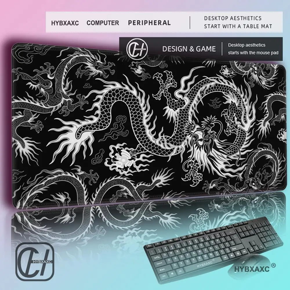 

HYBXAXC Dragon Pattern Mouse Pad Computer Accessories Game Table Mats Rubber Anti-slip Gaming Keyboard Mousepads Desk Pads